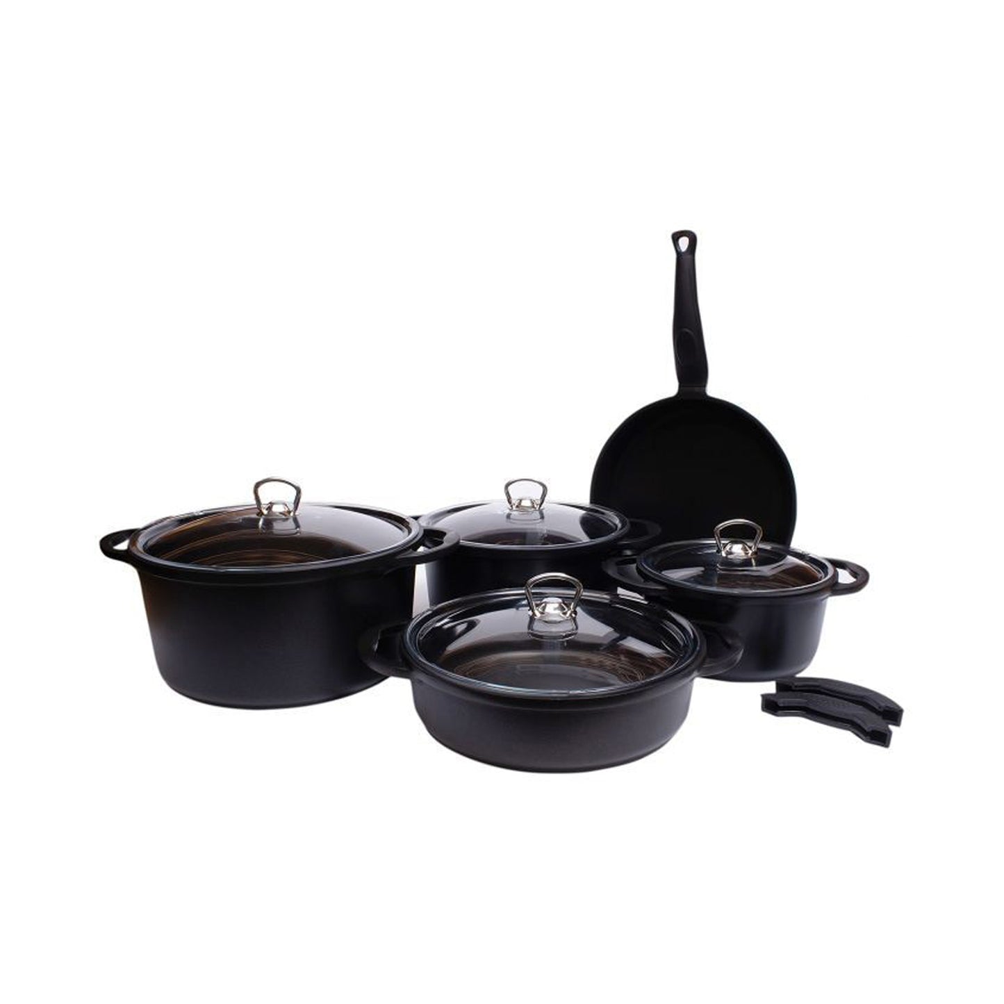 Falez Nova Cast 9-Piece Cookware Set (Black)