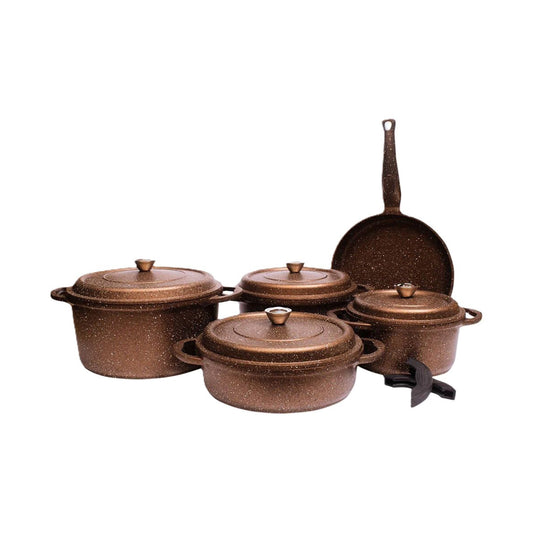 Falez Nova Cast Premium 9-Piece Cookware Set (Copper)