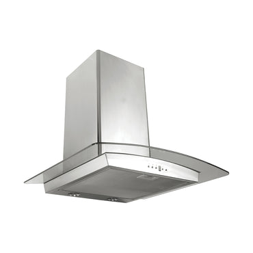 SUPER CHEF Wall Mounted Hood 60Cm Oval Glass Inox