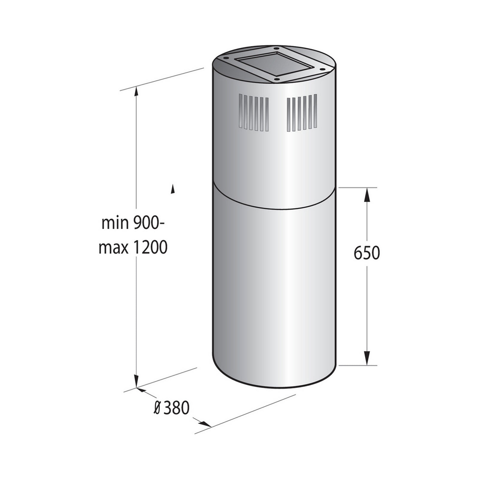 GORENJE Island Hood 44Cm Rounded 645M3/H Stainless Steel