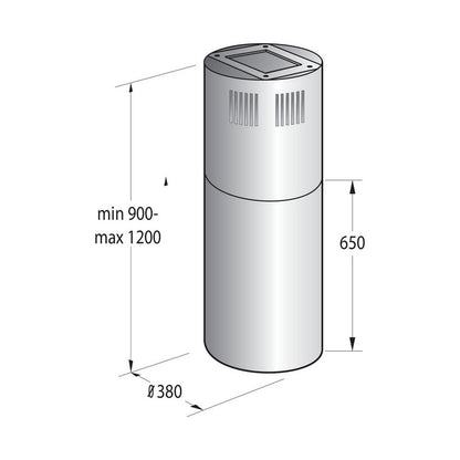 GORENJE Island Hood 44Cm Rounded 645M3/H Stainless Steel