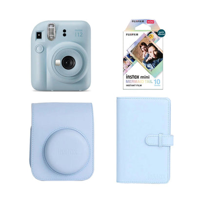 INSTAX MINI 12 CAMERA - BLUE+ (Mini Film 1Pk+Bag+Album)