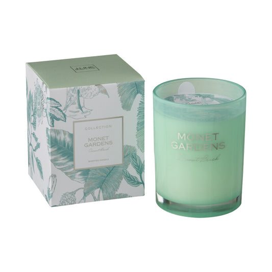 CANDLE BY MONET AQUA L 70H (10X10X12.5CM)