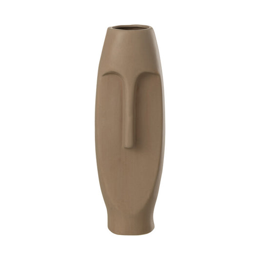 FACE VASE TERRACOTTA MARR S (12.5x11.5x37cm)