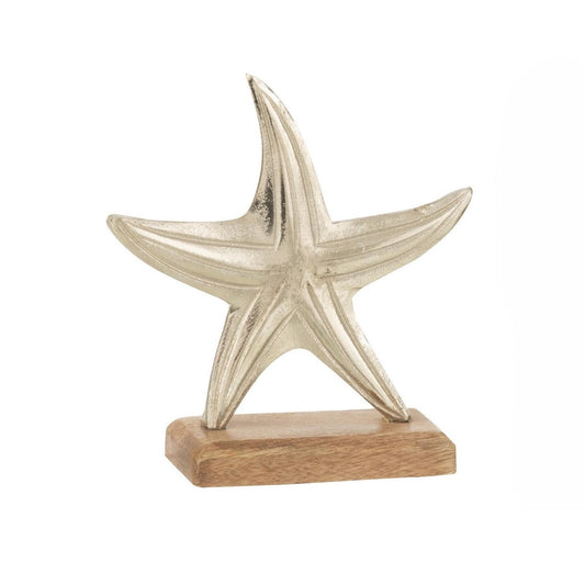 Starfish + Anchor Aluminum Silver Small (15x14x5cm) JOLIPA