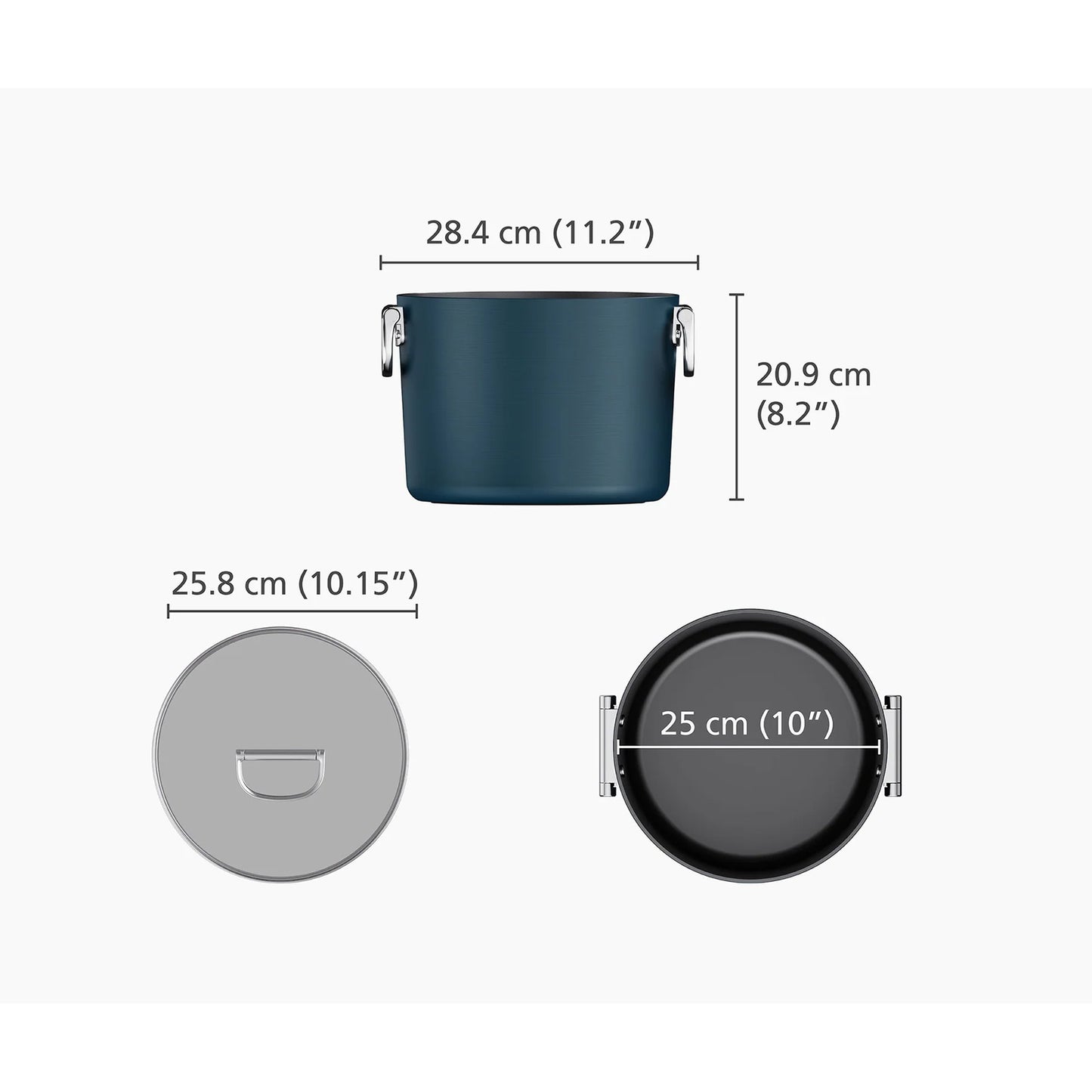 Space 25cm pot &lid JOSEPH