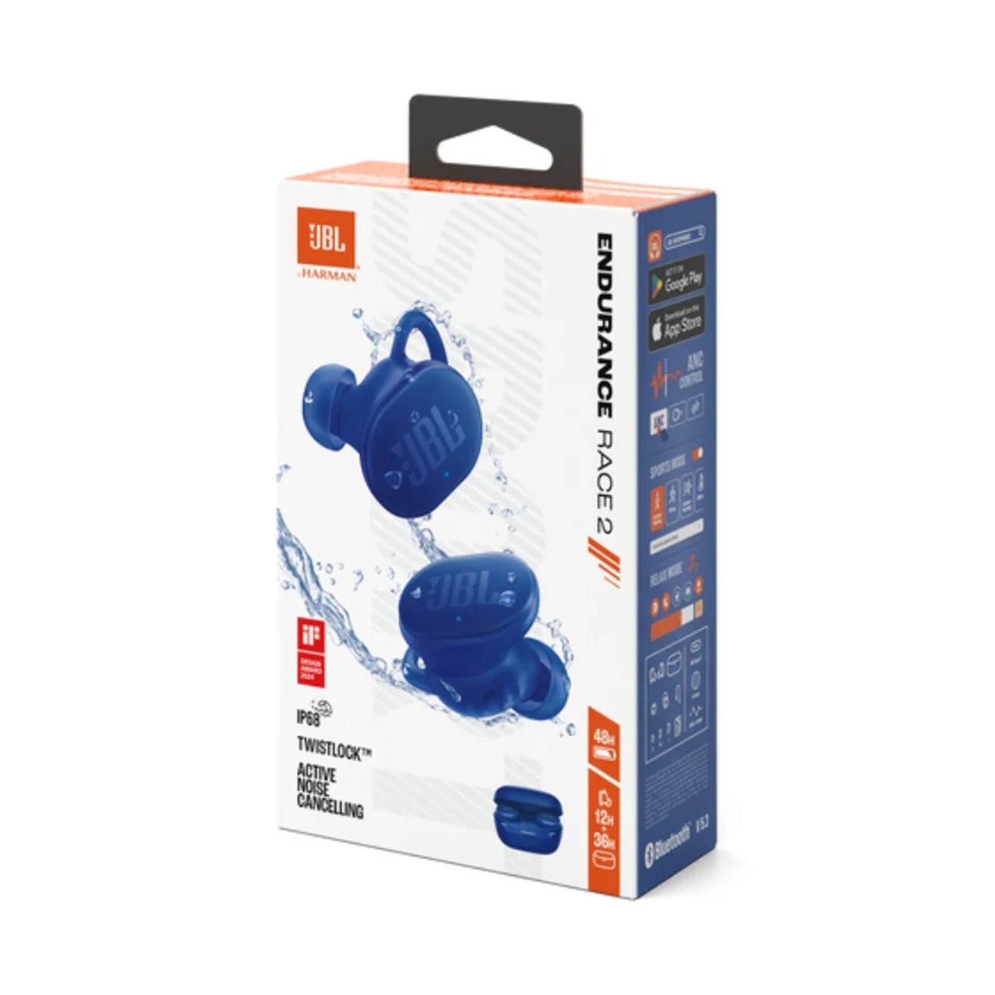 JBL Endurance Race 2 True Wireless Sports Earbuds - Blue