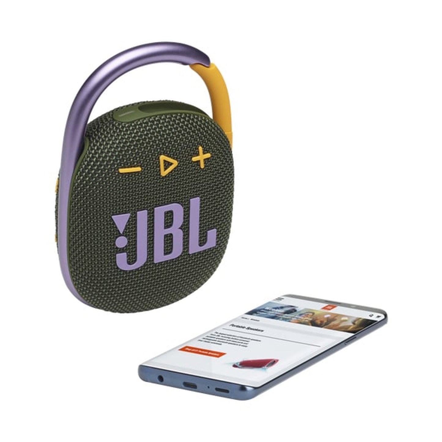 JBL Clip 4  Portable Speaker Bluetooth, Waterproof- GREEN