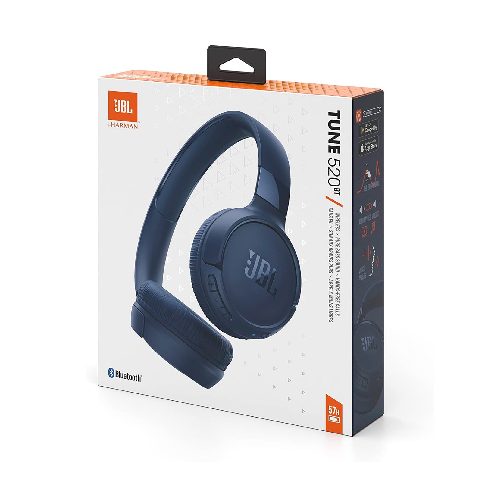 JBL TUNE WIRELESS BLUETOOTH 5.3 HEADPHONES PURE BASS BLUE