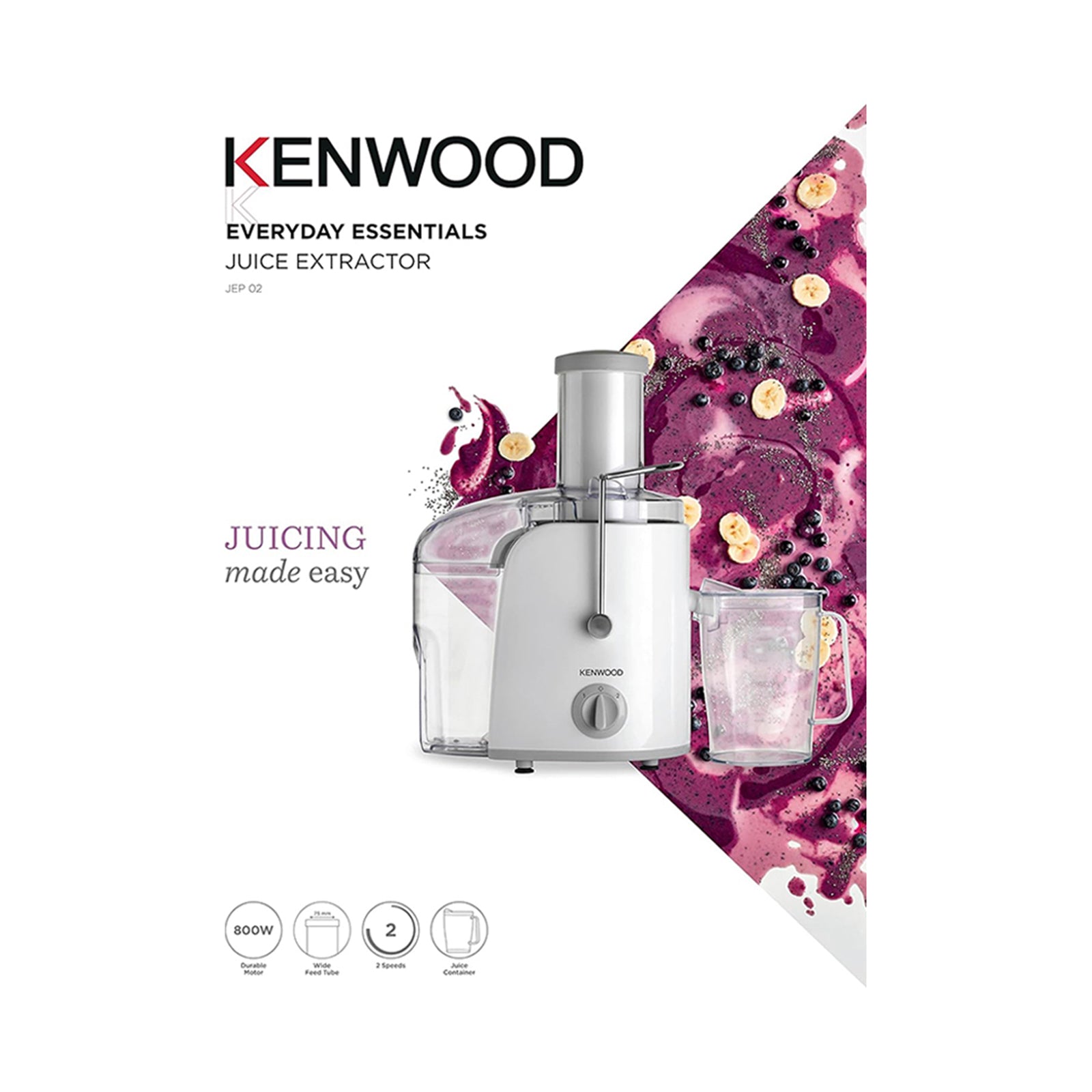 Kenwood Juice Extractor 800w 1.5 Liters Abed Tahan