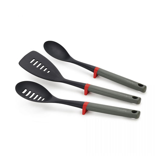 DUO 3 PIECE UTENSIL SET W/INTEGRATED TOOL RESTS