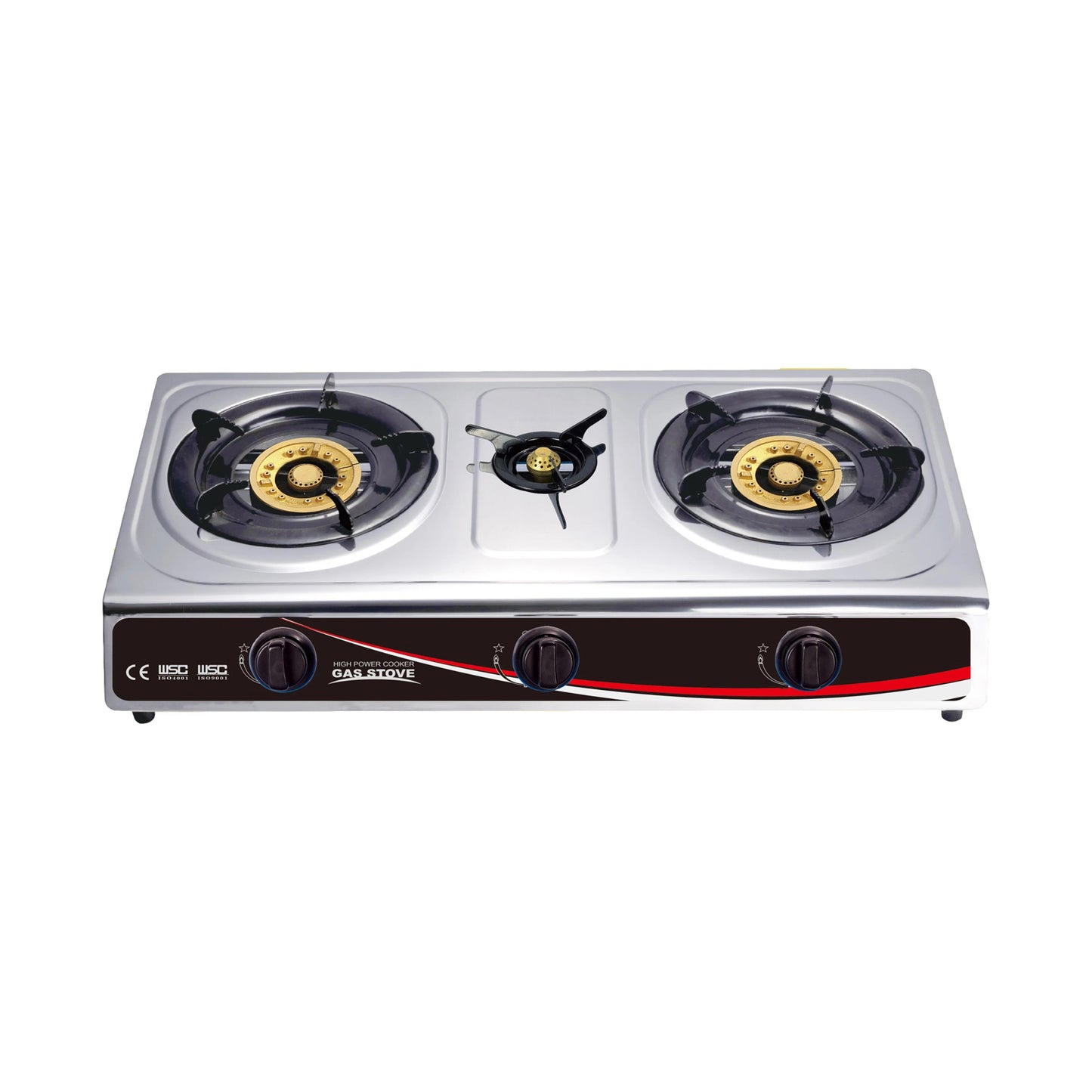 National Line , Luxury Gas Cooker 3 Burners ,Inox