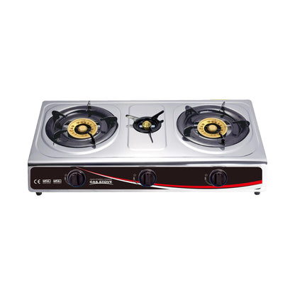 National Line , Luxury Gas Cooker 3 Burners ,Inox