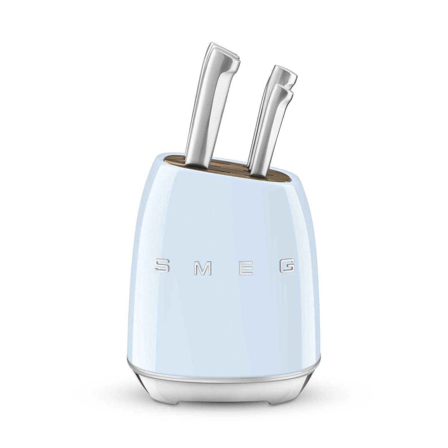 Smeg Knife Block Set Pastel Blue