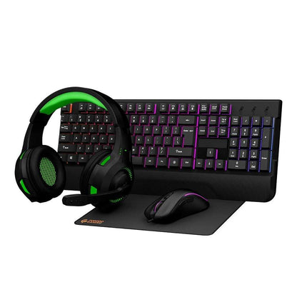 PORODO 4-in-One Gaming Starter Kit (Keyboard+Mse+Head+pad)