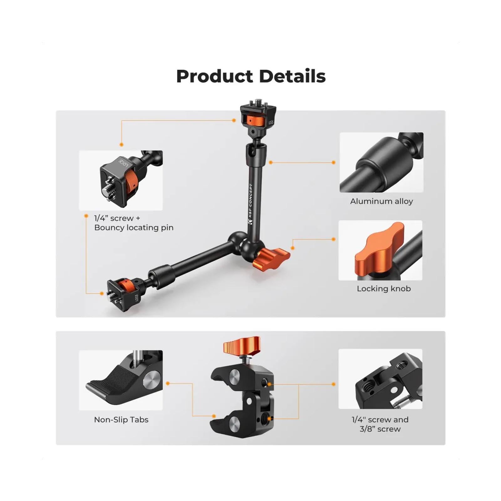 K&F 11" Magic Arm with Super Clamp