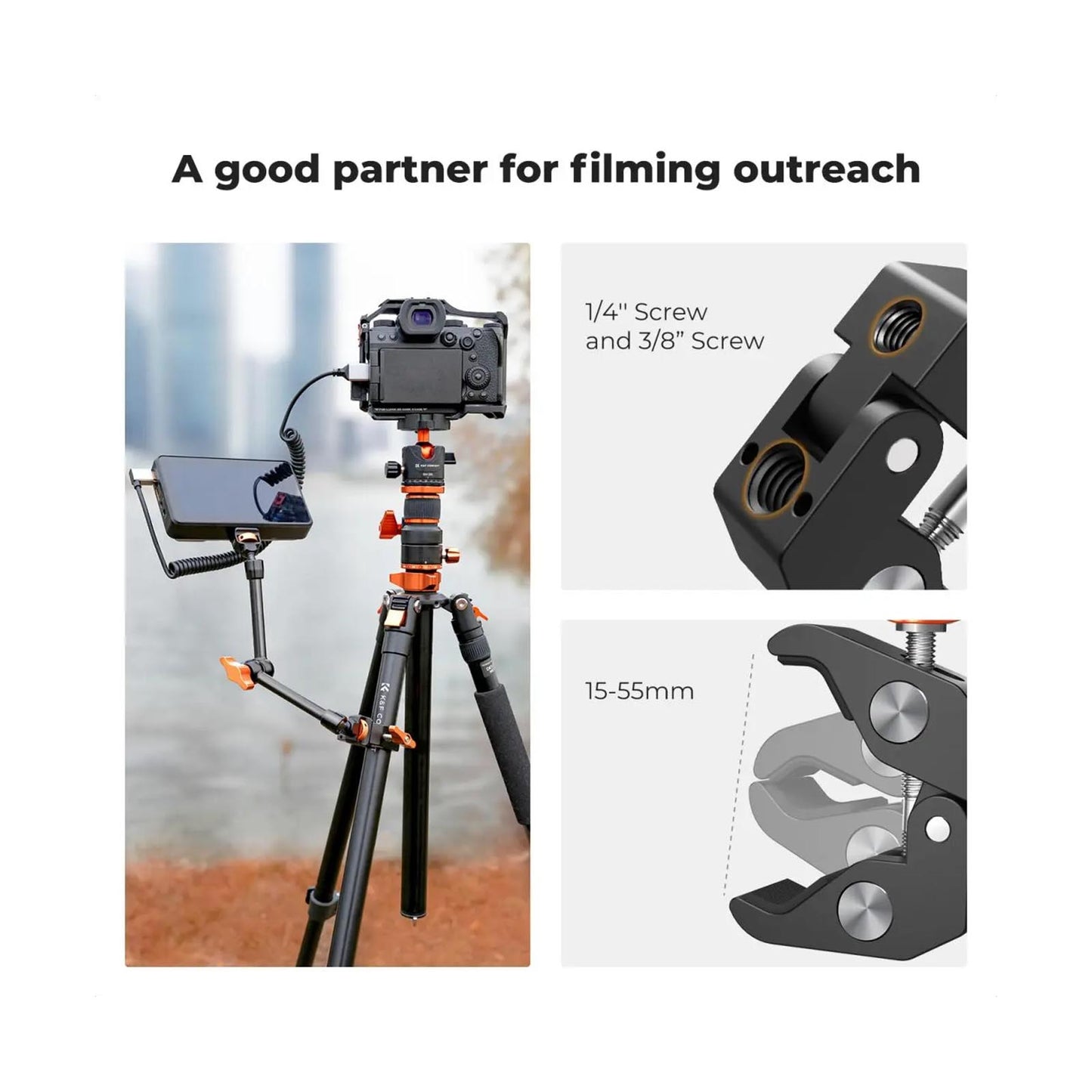 K&F 11" Magic Arm with Super Clamp K&F