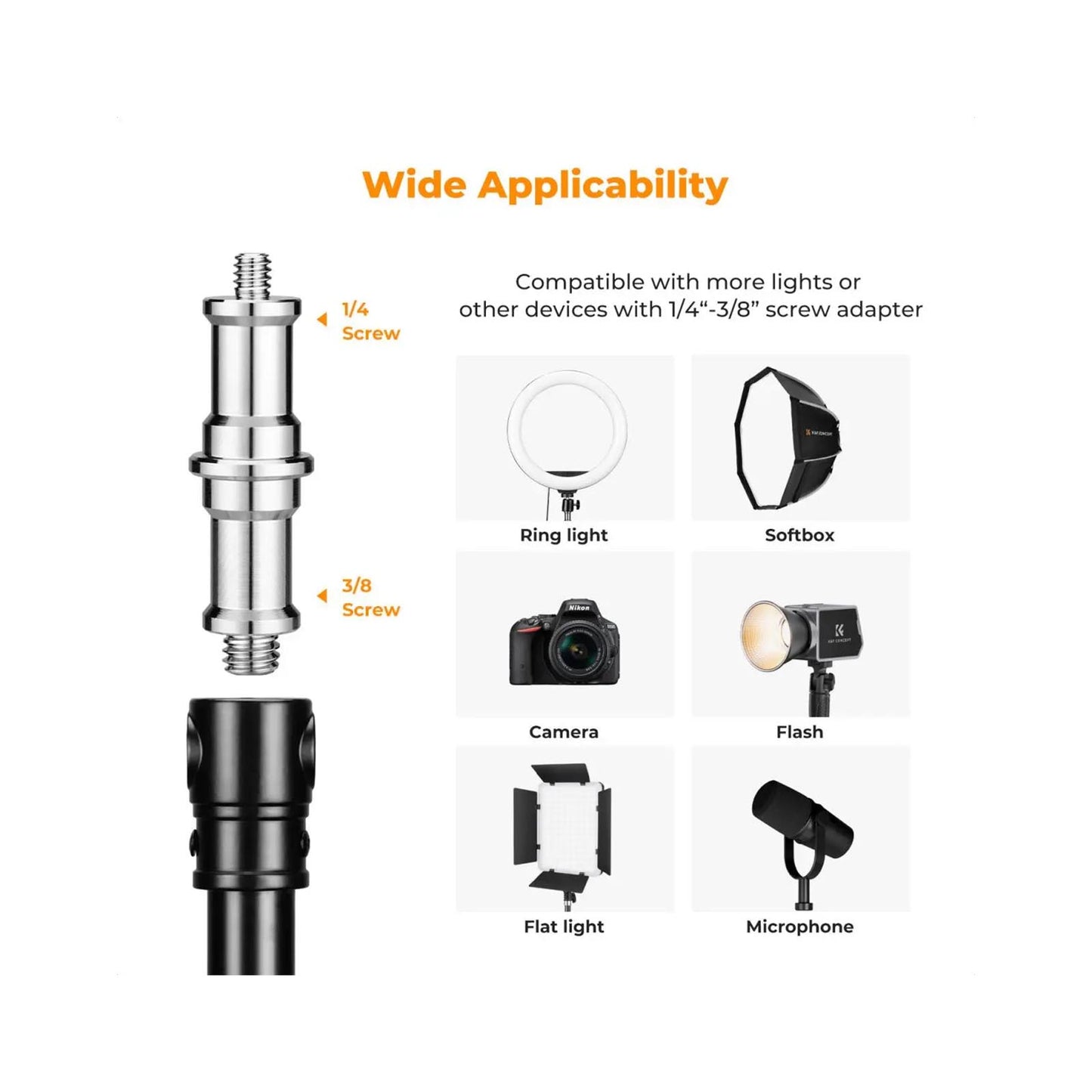 K&F 180cm Wall-Mounted Triangle Boom Arm K&F
