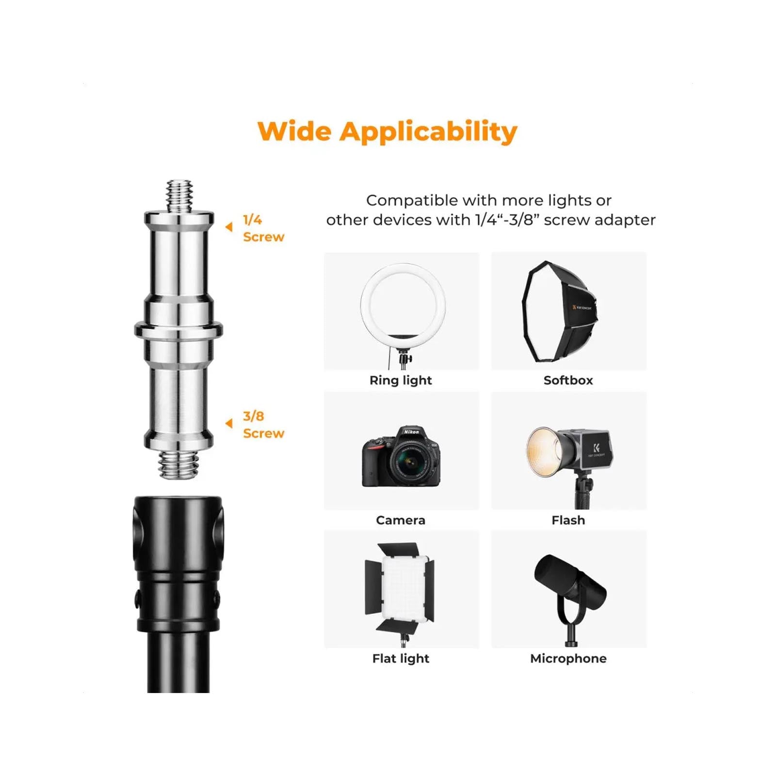 K&F 180cm Wall-Mounted Triangle Boom Arm