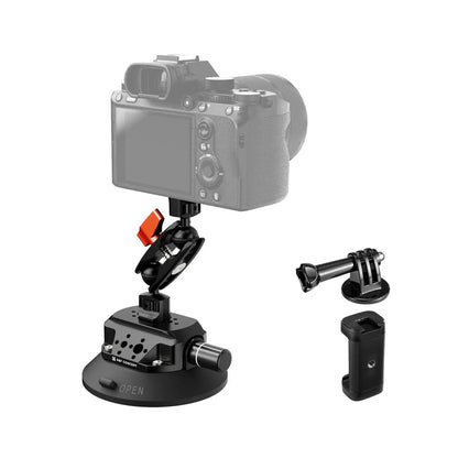 K&F 4.5" Suction Cup Camera Mount with Magic Arm K&F