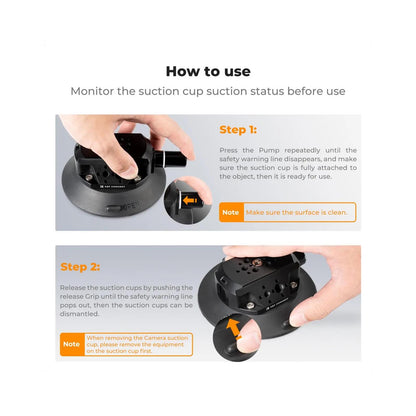 K&F 4.5" Suction Cup Camera Mount with Magic Arm K&F