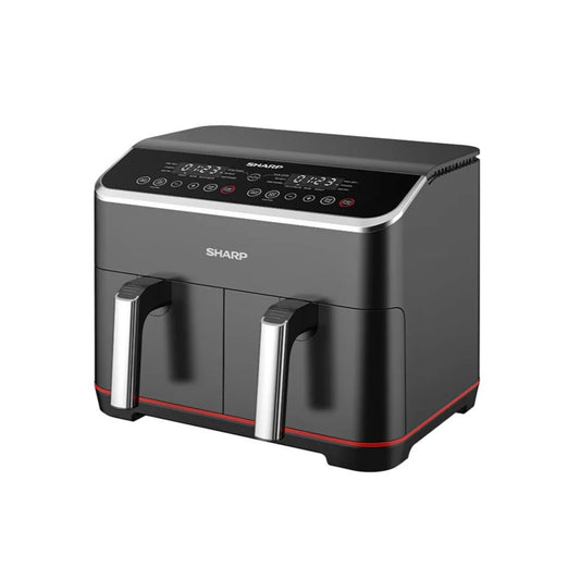 Sharp Double Basket Air Fryer, 8 L,1800W Black