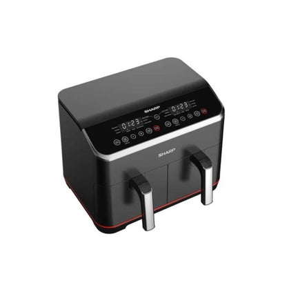 Sharp Double Basket Air Fryer, 8 L,1800W Black