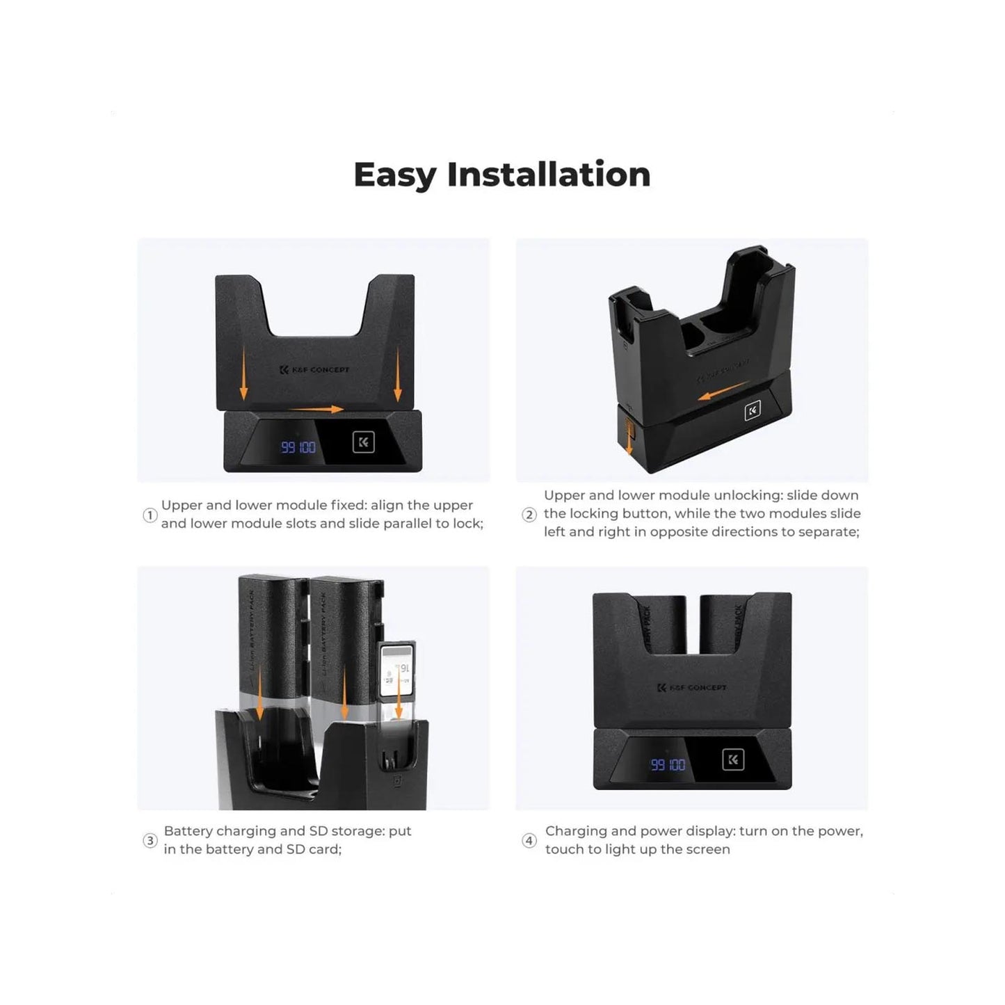 K&F LP-E6NH Dual Charger K&F