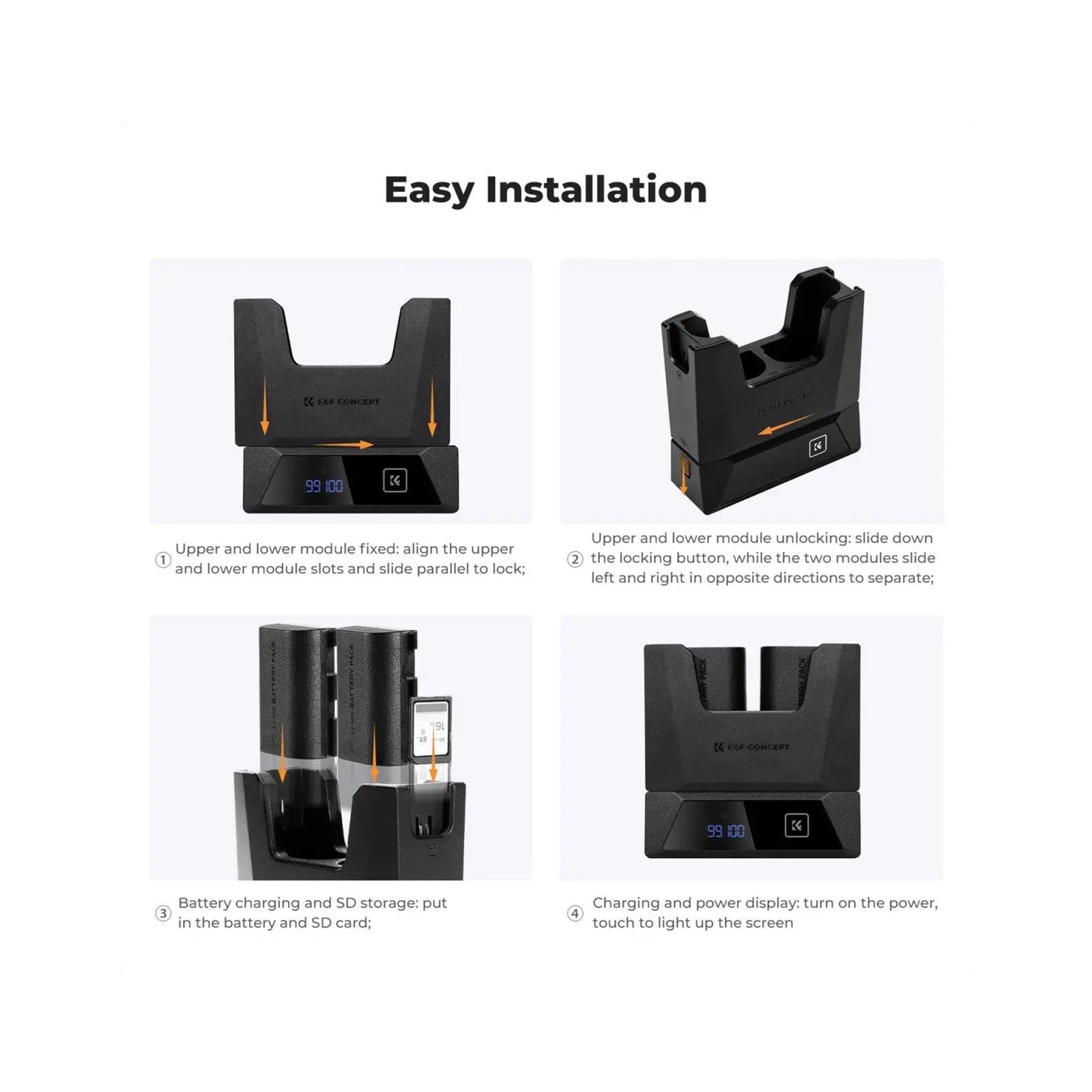 K&F LP-E6NH Dual Charger