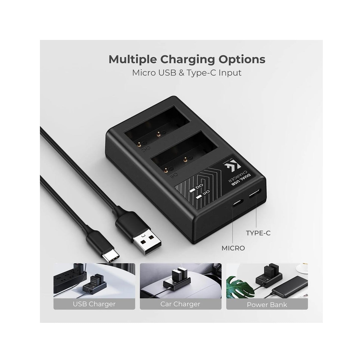 K&F LP-E8 Dual Battery Charger K&F