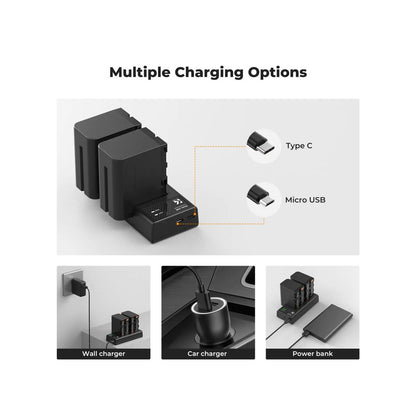 K&F NP-F970 Battery with LED Charger K&F