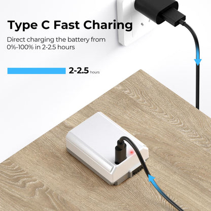 K&F NP-FW50 Battery with USB C Fast Charging