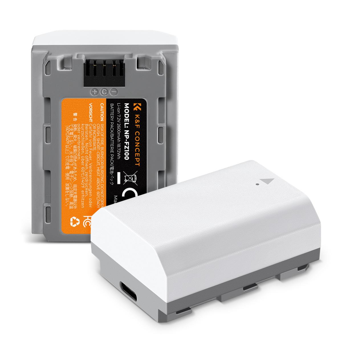 K&F NP-FZ100 Battery with Type-C Fast Charging