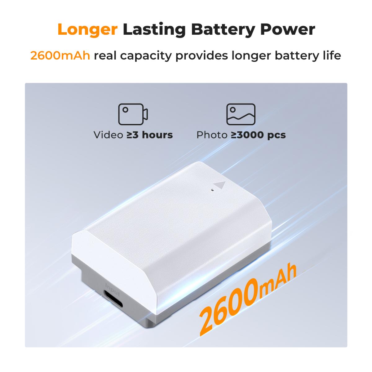 K&F NP-FZ100 Battery with Type-C Fast Charging
