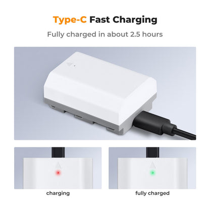 K&F NP-FZ100 Battery with Type-C Fast Charging