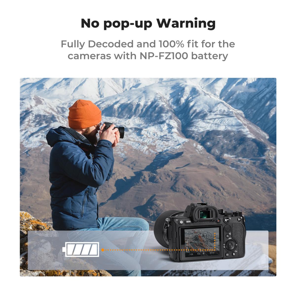 K&F NP-FZ100 Battery with Type-C Fast Charging