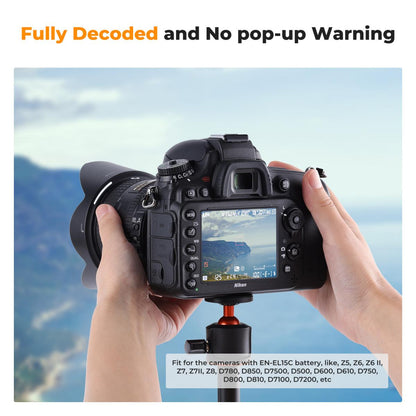 K&F EN-EL15 Battery with Type-C Fast Charging