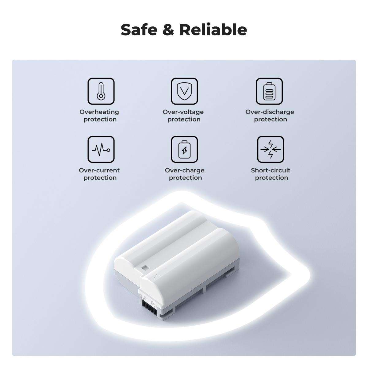 K&F EN-EL15 Battery with Type-C Fast Charging