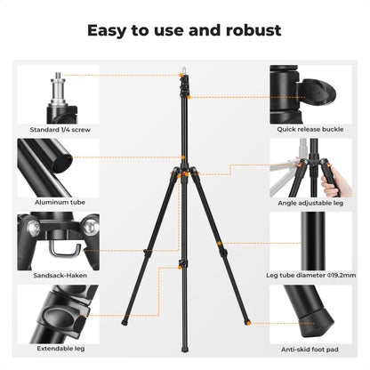K&F Foldable Light Stands 2.0m
