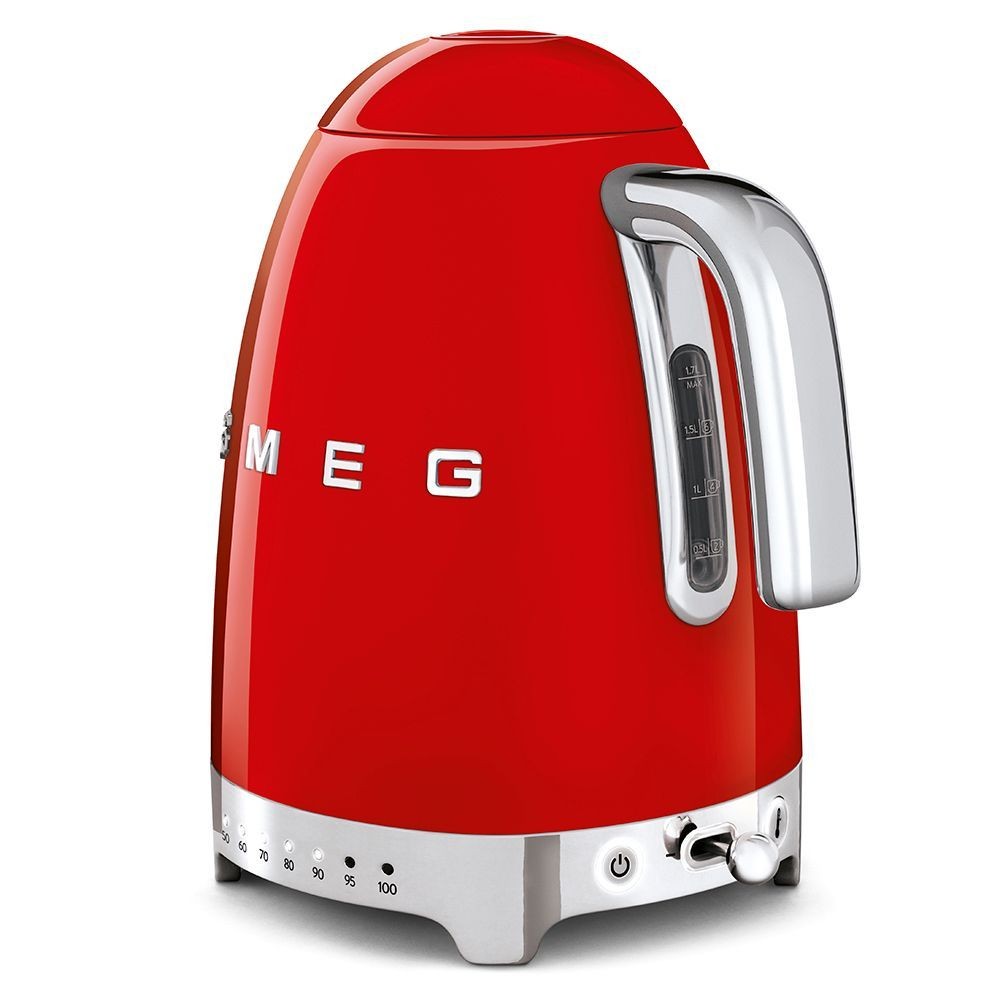 Smeg Kettle Variable Temperature 1.7L Red