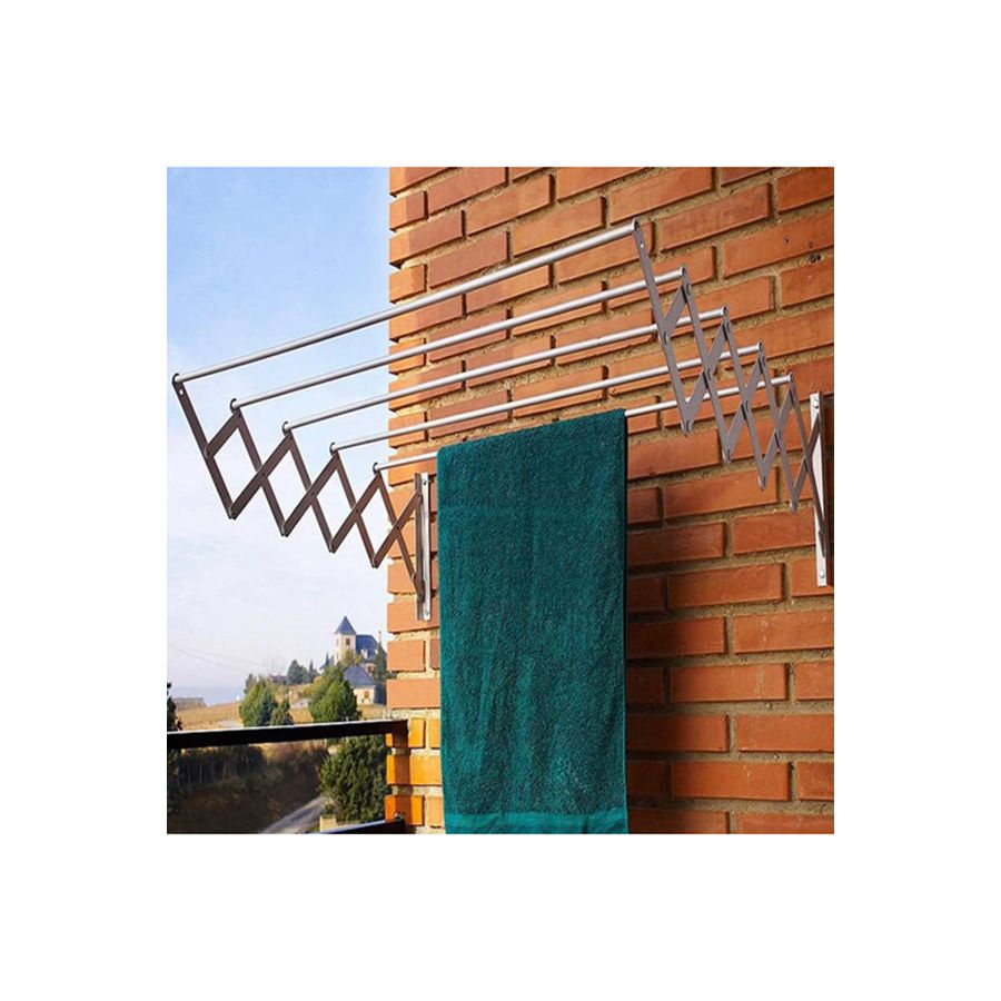 Ksc Wall Mounted Extendable Aluminum Clothes L100 X W 70Cm