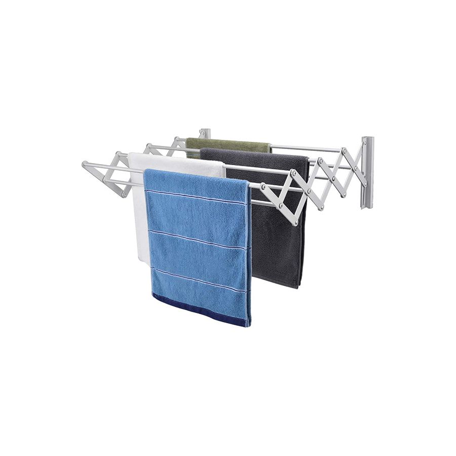 Ksc Wall Mounted Extendable Aluminum clothes L120X70CM