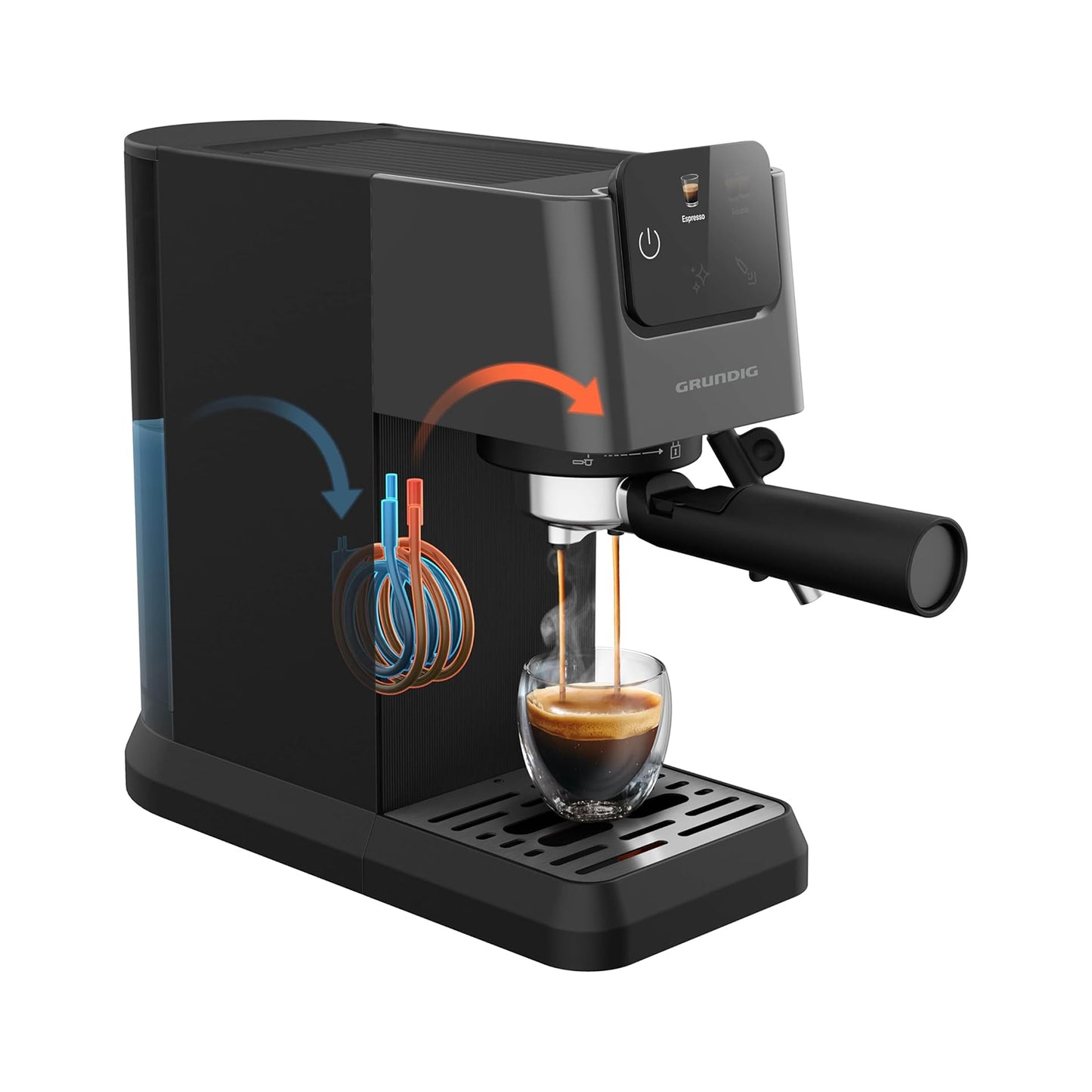 Grundig Espresso Machine 15 Bar 1628w