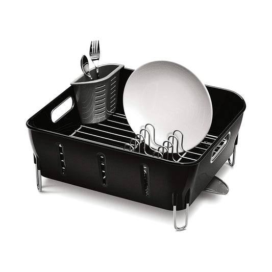 SIMPLE HUMAN COMPACT DISHRACK BLACK PLASTIC SIMPLE HUMAN
