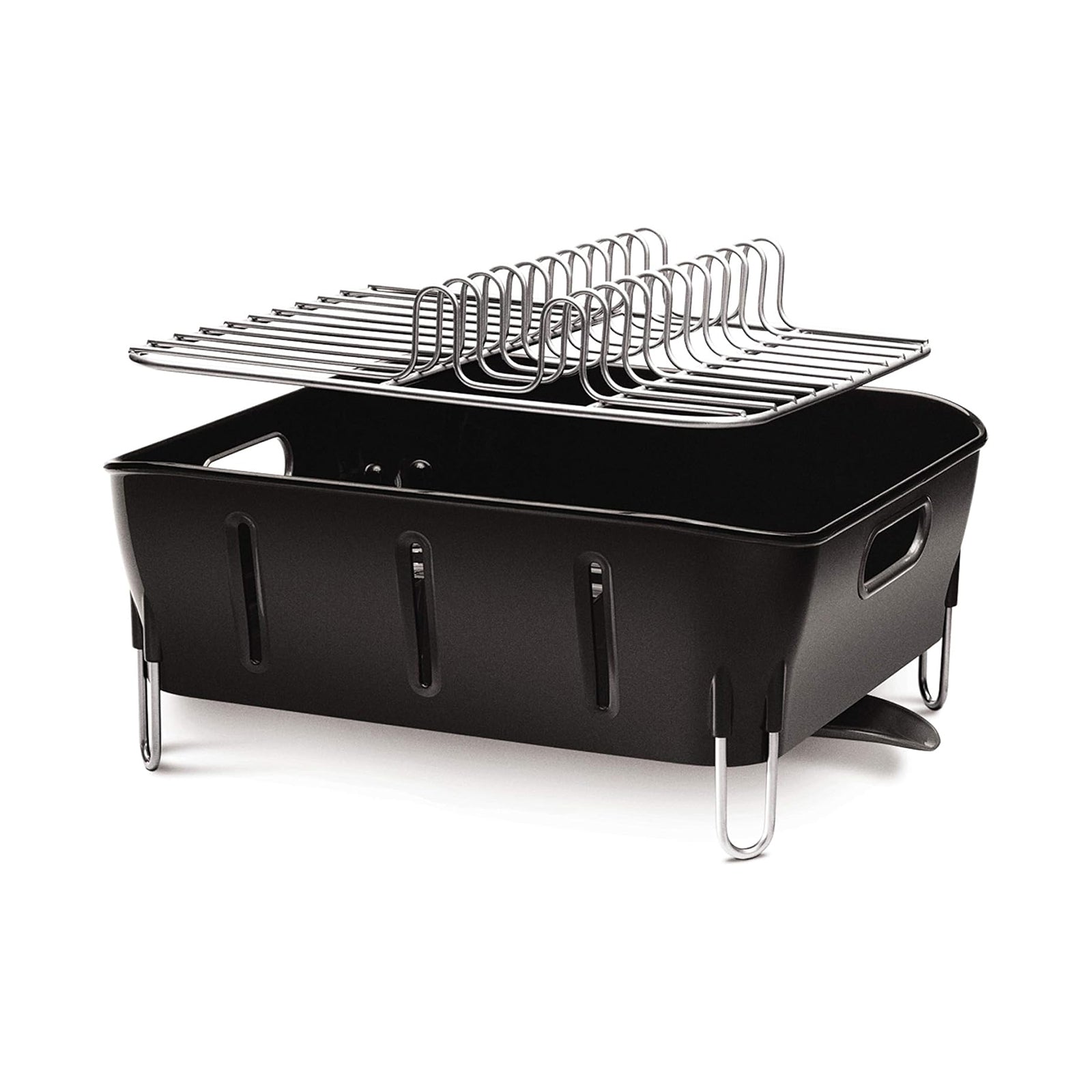 SIMPLE HUMAN COMPACT DISHRACK BLACK PLASTIC