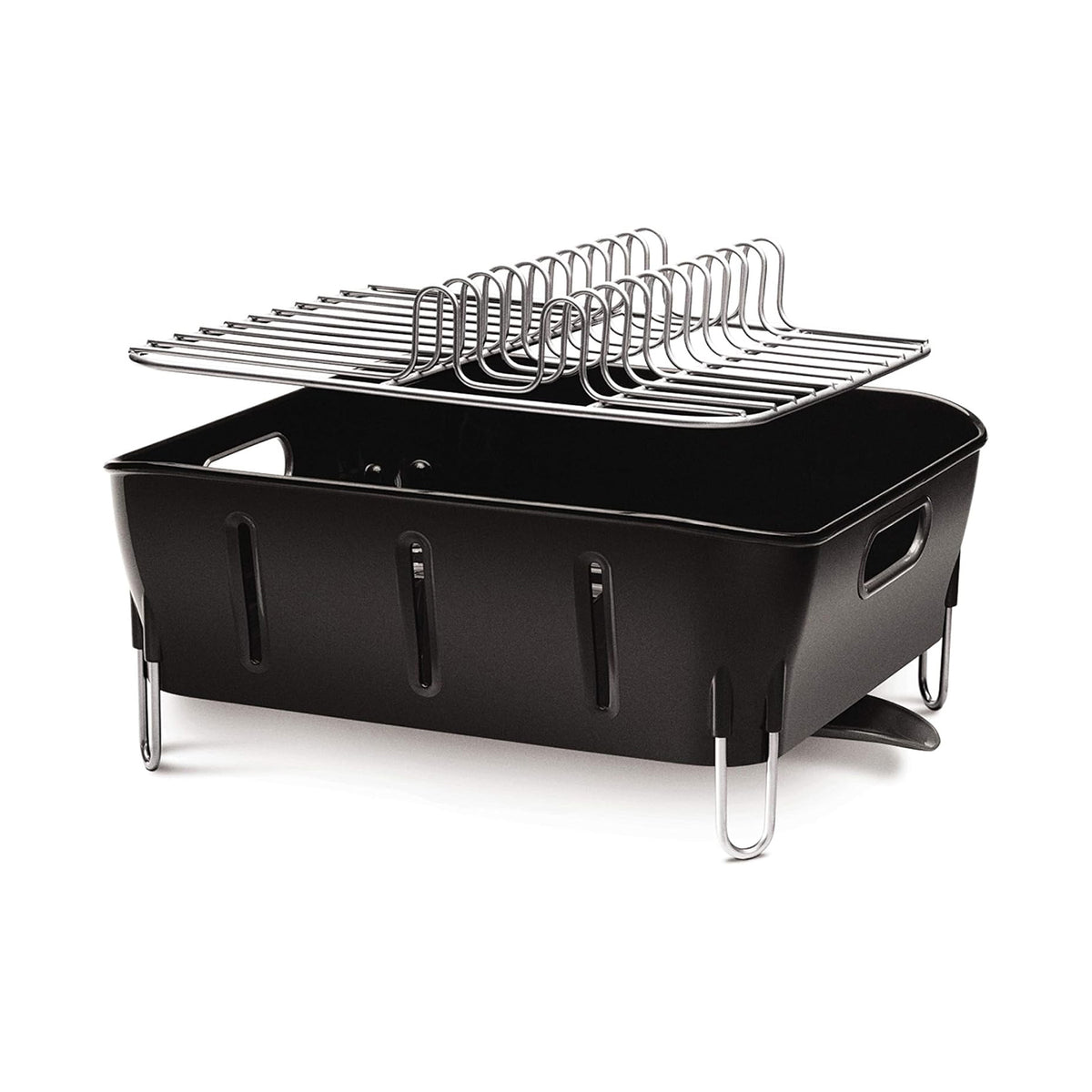SIMPLE HUMAN COMPACT DISHRACK BLACK PLASTIC