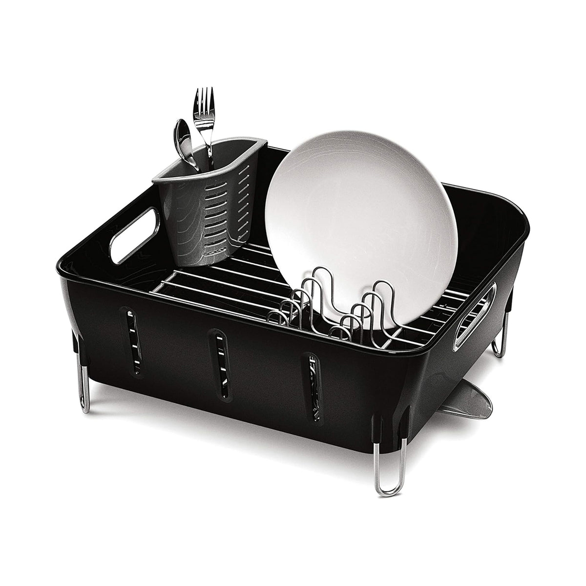 SIMPLE HUMAN COMPACT DISHRACK BLACK PLASTIC