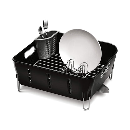 SIMPLE HUMAN COMPACT DISHRACK BLACK PLASTIC SIMPLE HUMAN