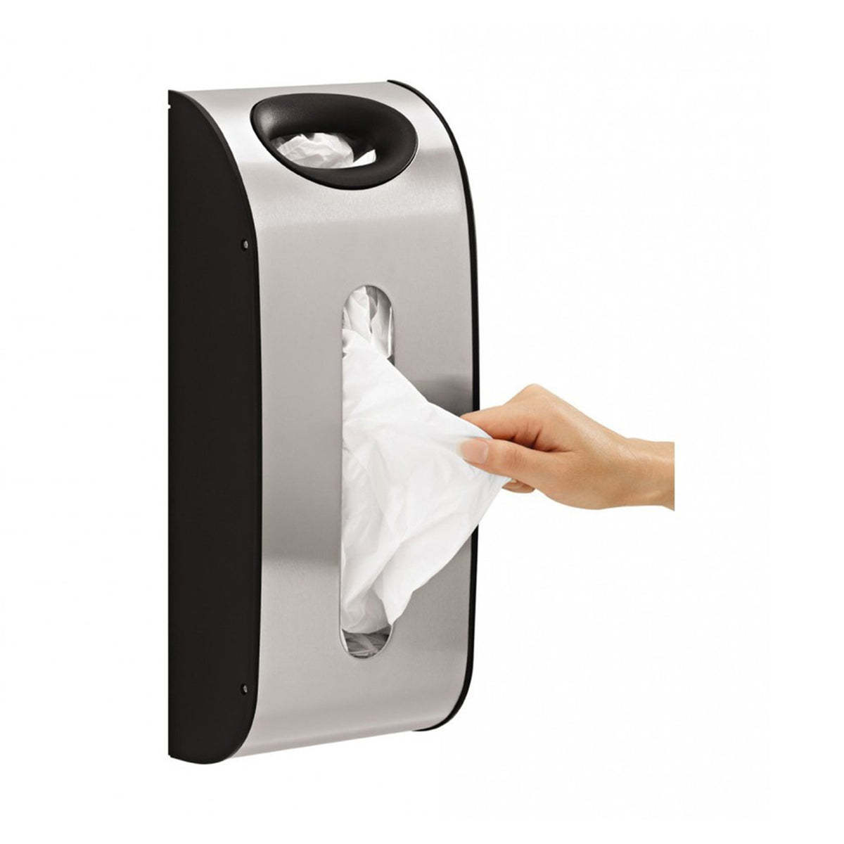 Carrier Bag Holder_Wall Mount_Brushed Steel SIMPLE HUMAN