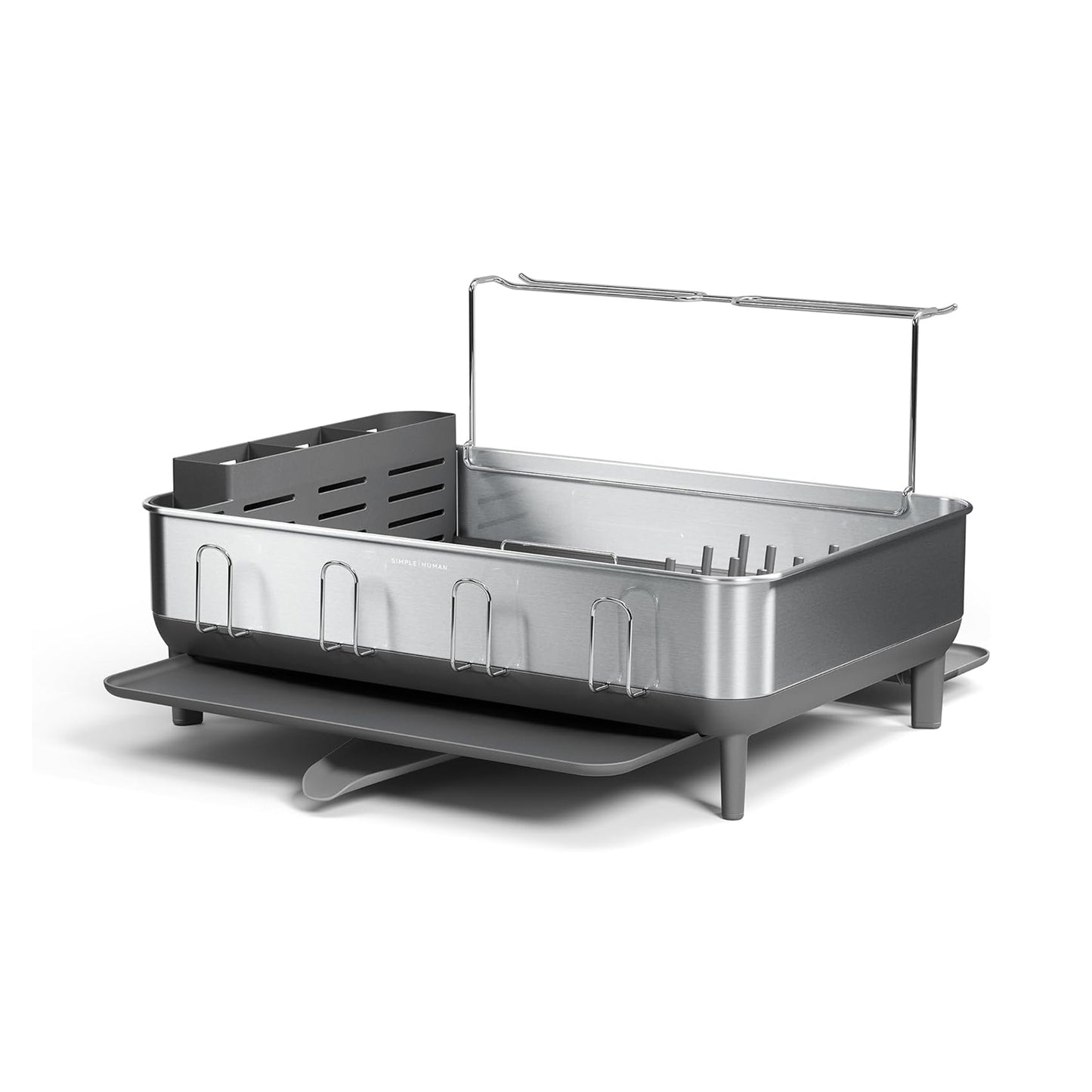 Steel Frame Dishrack W/Wine Glass